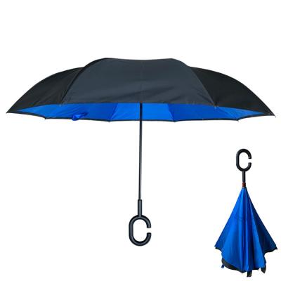 China Double Layer Fabric YS-8043 Reverse Inverted Umbrella Promotional Windproof Umbrella for sale