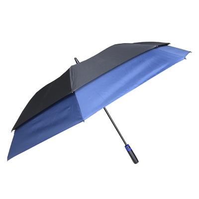 China YS-7030 Double Layer Automatic Open Extendable Golf Umbrella Custom Windproof Umbrella for sale