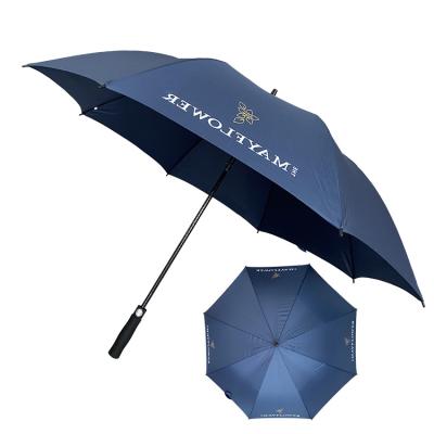 China YS-7009 Minimalist Factory Automatic Open Straight Golf Umbrella Customized Logo Acceptable Newest Windproof Golf Umbrella With Logo for sale