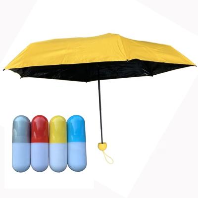 China Mini Lady Mini Capsule Times Umbrella Super Lightweight 5 size/UV Protection YS-5001 Umbrella Pocket Manual Portable for sale