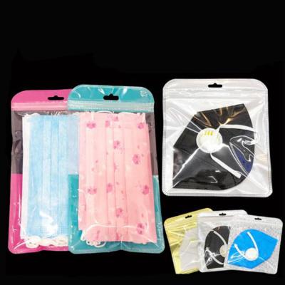 China Customized Wholesale Surgical Disposable Plastic Face Mask Packaging Bag With Zipper for sale