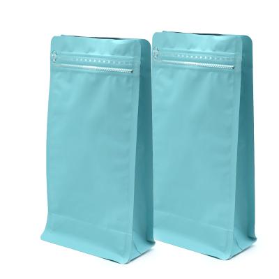 China Pure 8 Package Color Coffee Bean Side Gusset Bag Flat Customize Packaging Bag Aluminum Foil Inside 8 Sided Seal Bag for sale