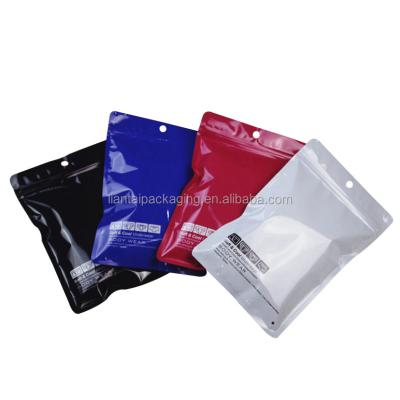 China Fleixble Packaging Eco Friendly Custom Size Transparent Zipper Pouch Shorts Panties Swimming Trunks Plastic Bags for sale