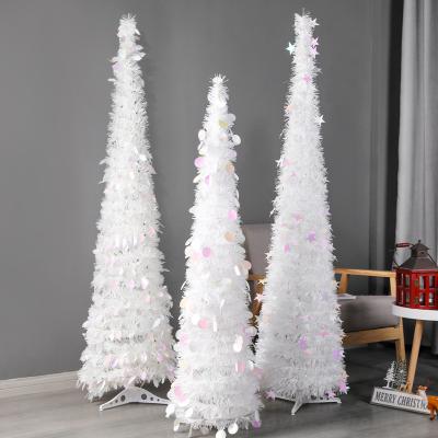 China Hot Selling Colorful Christmas Ornament Amazon Christmas Decorations Movie Wool Strip Madder Christmas Tree Mall Hotel Decoration for sale