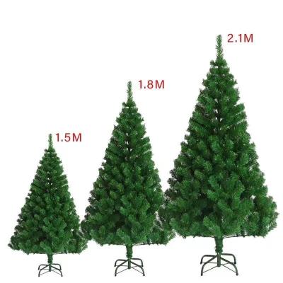 China 120cm 150cm 180cm 210cm 240cm PVC Artificial Christmas Trees Wholesale Eco-friendly Christmas Decoration Tree PVC for sale