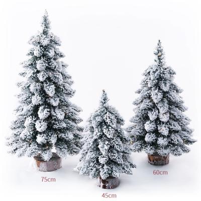 China Eco-Friendly Manufacturers Direct Christmas Tree Mini Christmas Tree Drooping Nordic Wind Flocking Small Christmas Tree for sale