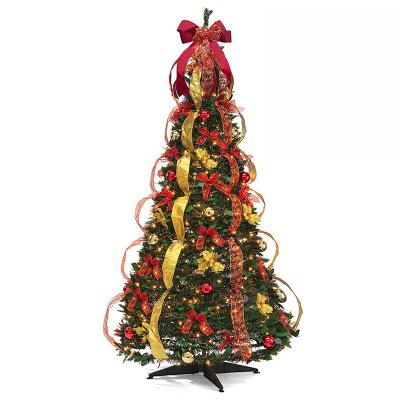 China Eco-friendly Collapsible Colorful Pagoda Christmas Tree SFT Eco-friendly Spiral Automatic Retractable Folding Christmas Tree for sale