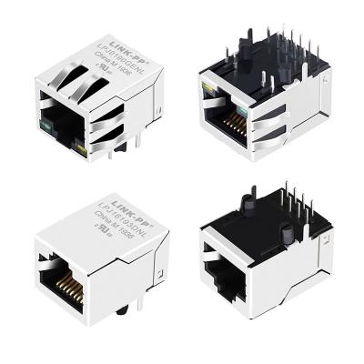 China PCB LPJG0926HENL Tab Down 1 10p8c Port PoE+ RJ45 Jack Ethernet Connector RJ45 Base-T 1000 With Magnetics for sale