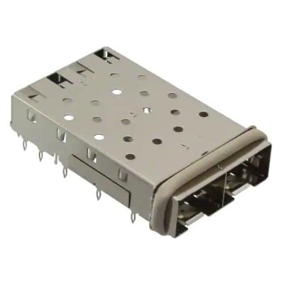 China Single Order EMI Shielded SFP Cage (1 x 2) Press-Fit Connector Per Hole 0747220001 Right Angle for sale