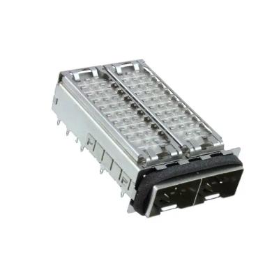 China EMI Shielded with Lightweight Pipe Heatsink Press-Fit SFP+ Increased SFP Cage 2198226-2 for sale