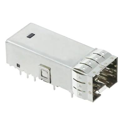 China SFP Cage Board Guide Press-Fit Type With Connector Transceiver Housing Module SFP Fiber Optic Cage 2246041-1 for sale