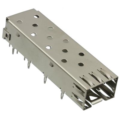 China Right Angle EMI Shielded Press-Fit Through Hole SFP Cage Connector 2227302-1 for sale