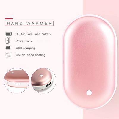 China High Quality Cheap Price Hotel USB Rechargeable Hand Warmer Reusable Electric Handwarmer With Mobile Power Bank for sale