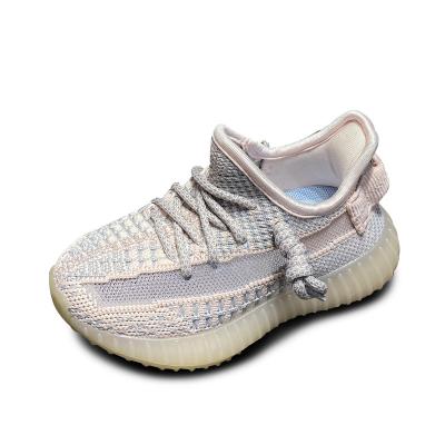 China Spring 2022 Fashion Korean Coconut Flat Children's Shoes Boys And Girls Breathable Flying Woven Casual Sneakers for sale