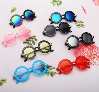 China Fashion Trend Street Tapping Baby Border Sunglasses Cute Little Bee Children's Sunglasses Fashion Sunglasses Round Frame Round Face Girl Glasses for sale