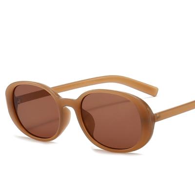 China Unique Vintage Glass Frame Design Fashion Sunglasses Amazon Small Oval Small Glass Oval Stylish Sunglasses for sale