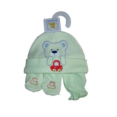 China Custom Picture BKD Cotton Baby 3pcs Newborn Hat Set for sale