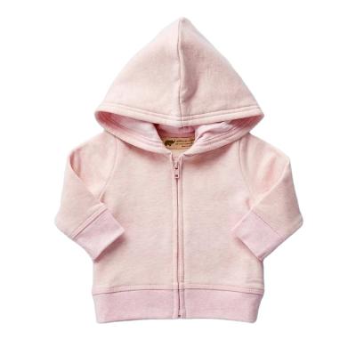 China BKD Anti-Shrink Winter Cotton French Terry Infant Girl Coats Newborn Soft Toddler Clothes Single Color Baby Hoodie Jacket for sale