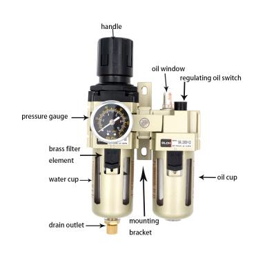 China Compressed Lubricator F.R.L Air Source Filter Pure Air Filter Regulator Pneumatic Combination/Treatment for sale