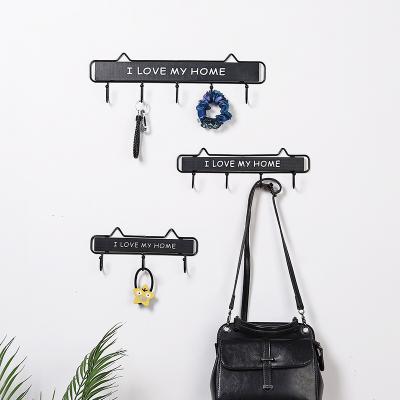 China Viable High Quality Cheap Wooden Retro Key Hangs Creative Wall Coat Hanger Home Porch Wall Hanger for sale