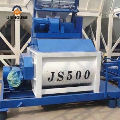 China Building material shops good quality js 500 twin shaft concrete mixer js500 concrete mixer for sale