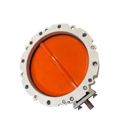 China Easily Assembled high quality double flange powder butterfly valve dn300 butterfly valve for cement silo for sale