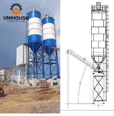 China Building material stores customized good quality cement silo 60 ton 100 ton cement silo cement silo price for sale