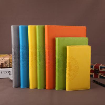 China Factory Custom School Office PU Leather Organizer With Logo Embossed Spiral Mini Paperback Hardcover Notebook For A4 A5 for sale