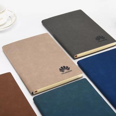 China Factory Print Business Spiral Leather Notebook Customized Office Diary Logo Emboss Debossed Soft Cover Lined A5 Diary Notebook for sale