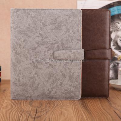 China Custom High Quality Spiral Personalized Faux Leather Marble Notebook With Logo Stamping Refillable Blank Agenda With Elastic Pen Holder for sale