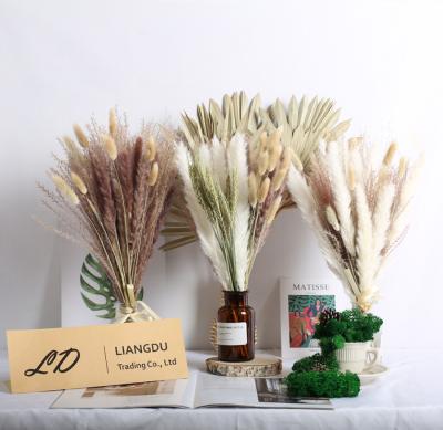 China Wholesales beautiful colorful wedding decoration bouquet flower bouquet natural dry arrangement for sale