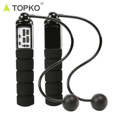 China TOPKO Wholesale Multi Durable PVC Smart Jump Rope Logo Custom Heavy Speed ​​Weighted Jump Rope Jumping Corda Pular With Count for sale