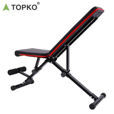 China TOPKO Foldable Adjustable Foldable Workout Training Equipment Multi Weight Press Bench for sale