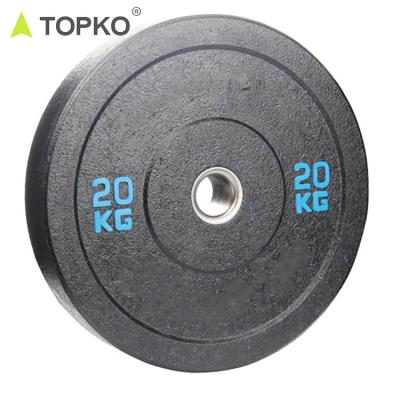 China TOPKO universal weightlifting 20kg coated cast iron weight plates with special design for sale