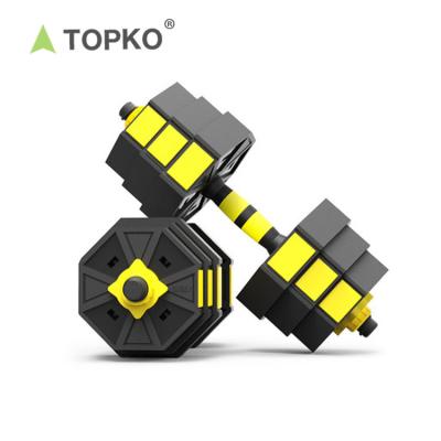 China Multi Functions TOPKO Fitness Exercise 10kg Weighs Adjustable Dumbbells Set On Sale for sale