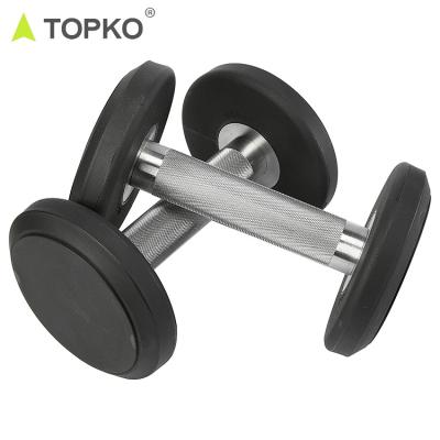 China Hot Selling Rubber Covered Dumbbell TOPKO Adjustable Dumbbell Weighs Set Selling for sale