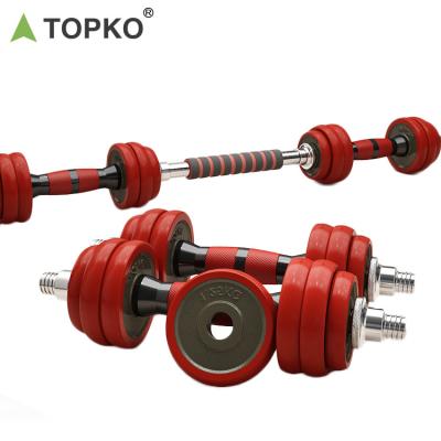 China TOPKO Painted Universal Dumbbell Set with Box Gym Weightlifting Barbell Dumbbell Baking Set for sale