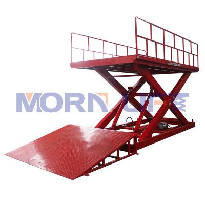 China Machinery Repair Shops MORNING Customize Available Electric Vertical Car Lift Hydraulic Stationary Scissor Lift For Car Garage for sale