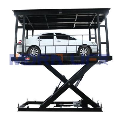 China Double Platform MORNING Hotels Car Lift Underground Hydraulic Scissor Lift Stationary Lift Table Platform with CE for sale