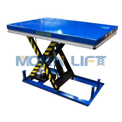 China MORNING Low Profile Hotels Electric Hydraulic Scissor Lift Table Stationary Dock Lift Scissor Lift Table for sale