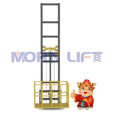 China Hotels MORNING Goods Lift Warehouse Electric Vertical Hydraulic Cargo Lift Small Cargo Lift For Sale for sale