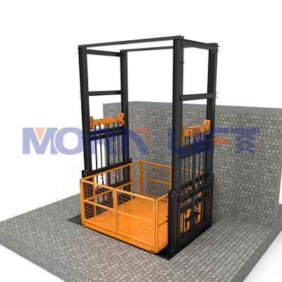 China Lifting Goods Between Floors MORNING Warehouse Cargo Lift Vertical Platform Equipment Lifting Hydraulic Freight Elevator Manufacturers for sale