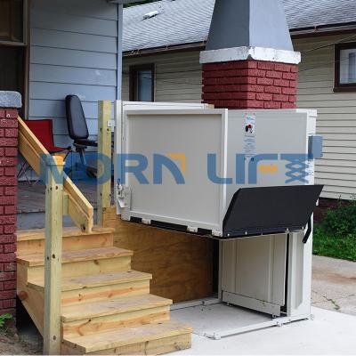 China Hotels Small Platform MORNING Electric Vertical Home Lift Hydraulic Handicapped Wheelchair Lift For Sale for sale