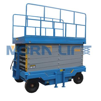 China Easy Operation Safety Convenience 8-18m Mobile Scissor Lift Platform For Aerial Work for sale