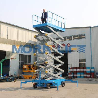 China AC DC Power Or 12m Mobile Scissor Lift Platform Price 2550*1530mm for sale