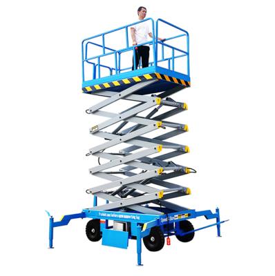 China Hotels Mobile Work Platform Scissor Lift Platform For Two Man 12m for sale