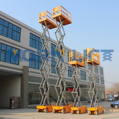 China Hotels Morning 12m 10m 8m Self Popelled Electric Hydraulic Aerial Scissor Lift Man Lift Self Popelled Working Platform for sale