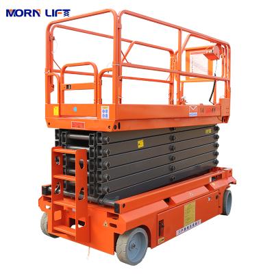 China Self-propelled Manlift 8 for aerial work morning manlift 8m battery power hydraulic electric scissor lift self-propelled platform for sale