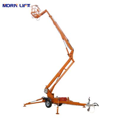 China Building Material Shops Truck Trailer Mounted Hydraulic Boom Lift Arm Lift Platform For Sale for sale