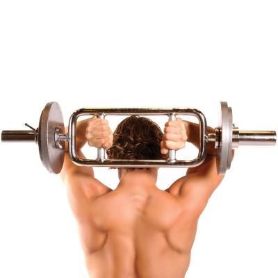 China High Quality Chrome Weightlifting Home Fitness Bodybuilding Squat Trainer Universal Tricep Barbell Bar for sale